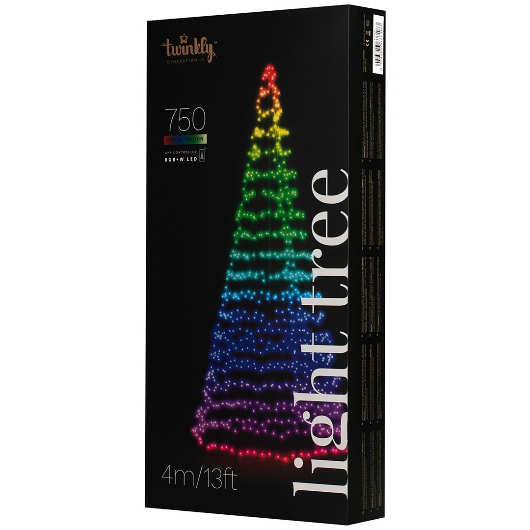 Twinkly Light Tree 3D, 750 LED, IP44, 4 m, black - Smart Christmas Tree