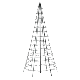 Twinkly Light Tree 3D, 750 LED, IP44, 4 m, must - Nutikas jõulupuu