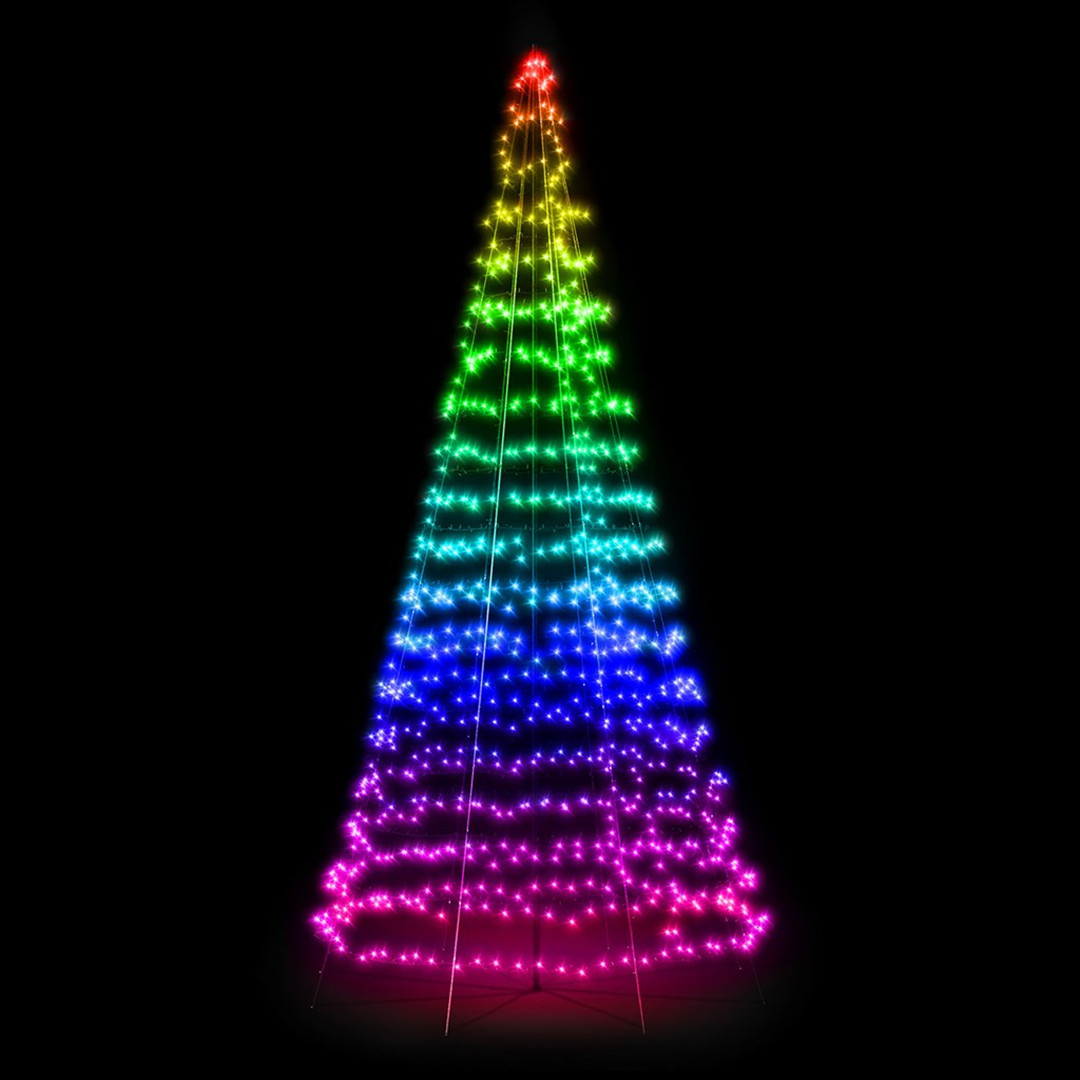 Twinkly Light Tree 3D, 750 LED, IP44, 4 m, black - Smart Christmas Tree