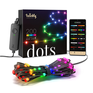 Twinkly Dots, 200 LED, IP20, 10 m, valge - Nutikas valgusriba