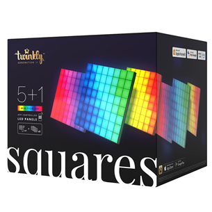 Twinkly Squares, 6 панелей, IP20, стартовый комплект - Умные световые панели