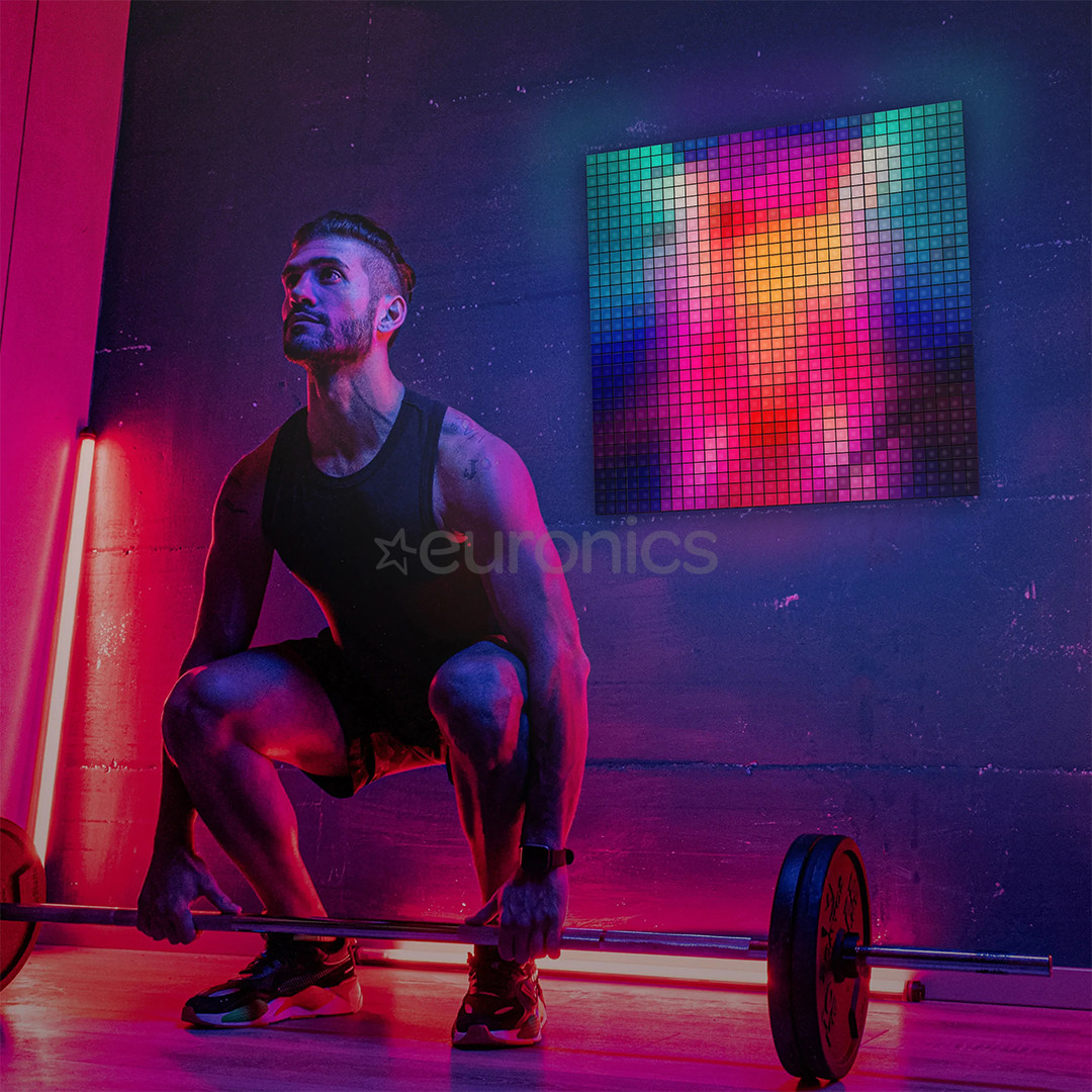 Twinkly Squares, 3 paneeli, IP20, laienduskomplekt, must - Nutikad valguspaneelid