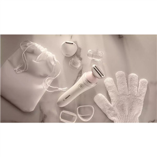 Philips Lady Shaver Series 8000, märg- ja kuivkasutus, valge - Juhtmeta raseerija