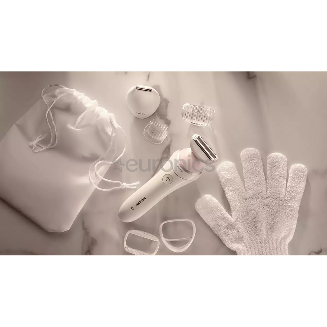 Philips Lady Shaver Series 8000, märg- ja kuivkasutus, valge - Juhtmeta raseerija