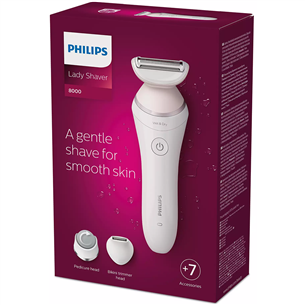 Philips Lady Shaver Series 8000, märg- ja kuivkasutus, valge - Juhtmeta raseerija