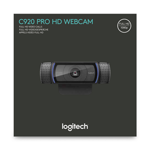 Logitech C920 FHD Pro, must - Veebikaamera