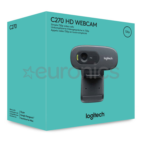 Logitech C270, HD, must - Veebikaamera