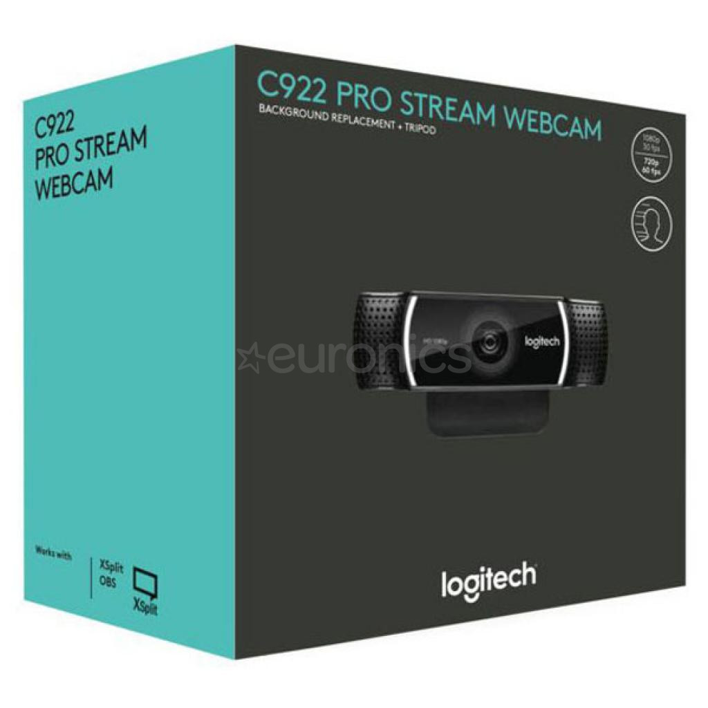 Logitech C922, FHD, must - Veebikaamera