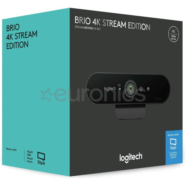 Logitech Brio 4K Stream Edition, 4K, must - Veebikaamera