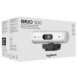 Logitech Brio 500, FHD, valge - Veebikaamera
