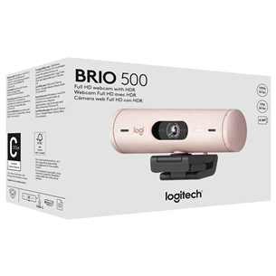 Logitech Brio 500, FHD, roosa - Veebikaamera