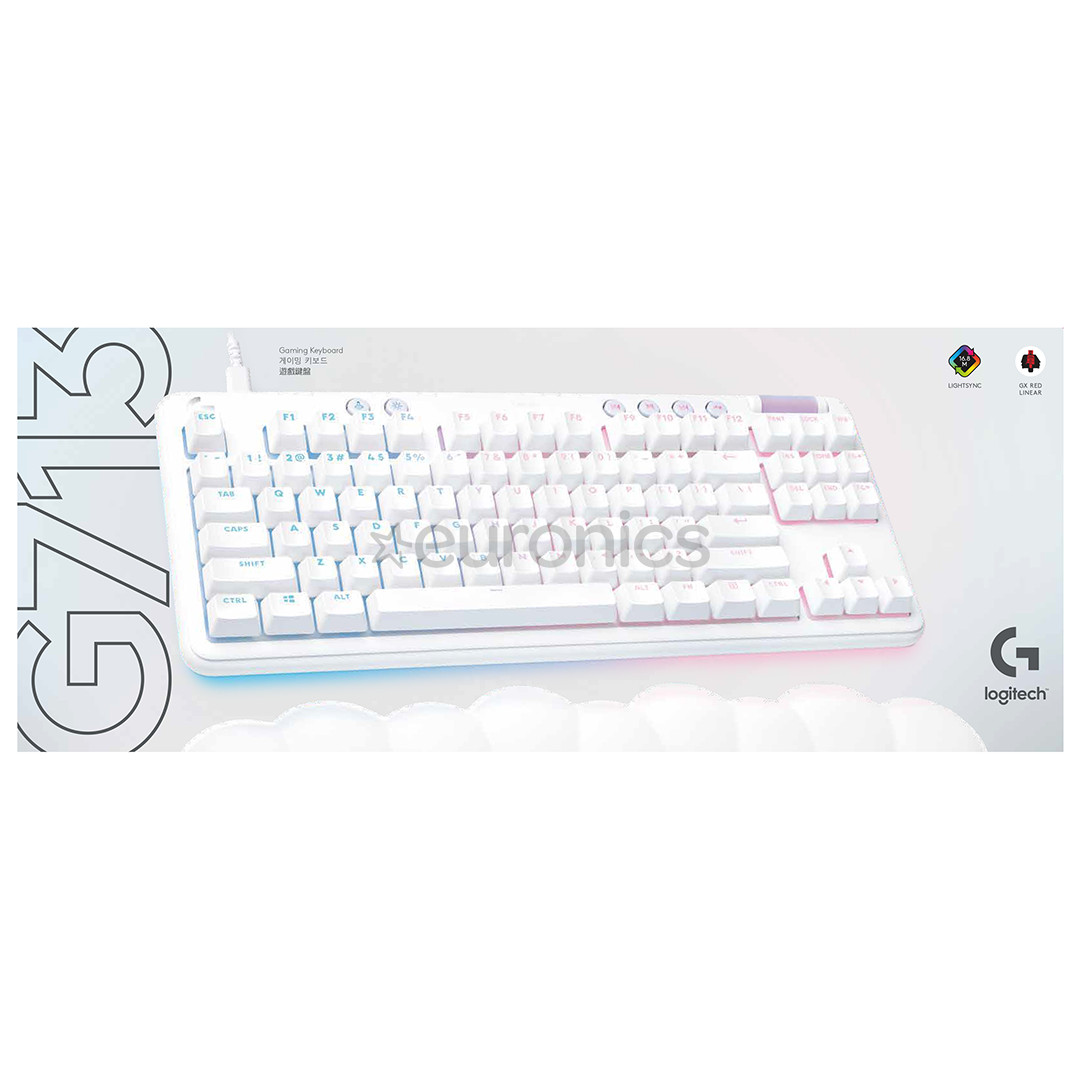 Logitech G715 TKL, GX Linear, SWE, white - Wireless Keyboard