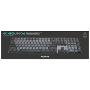 Logitech MX Mechanical, Tactile Quiet, US, black - Wireless Mechanical Keyboard