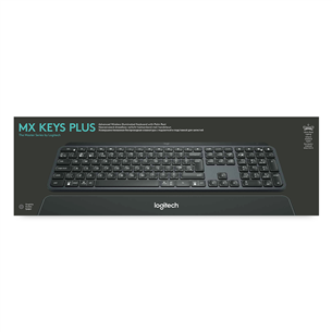 Logitech MX Keys Plus, SWE, черный - Беспроводная клавиатура