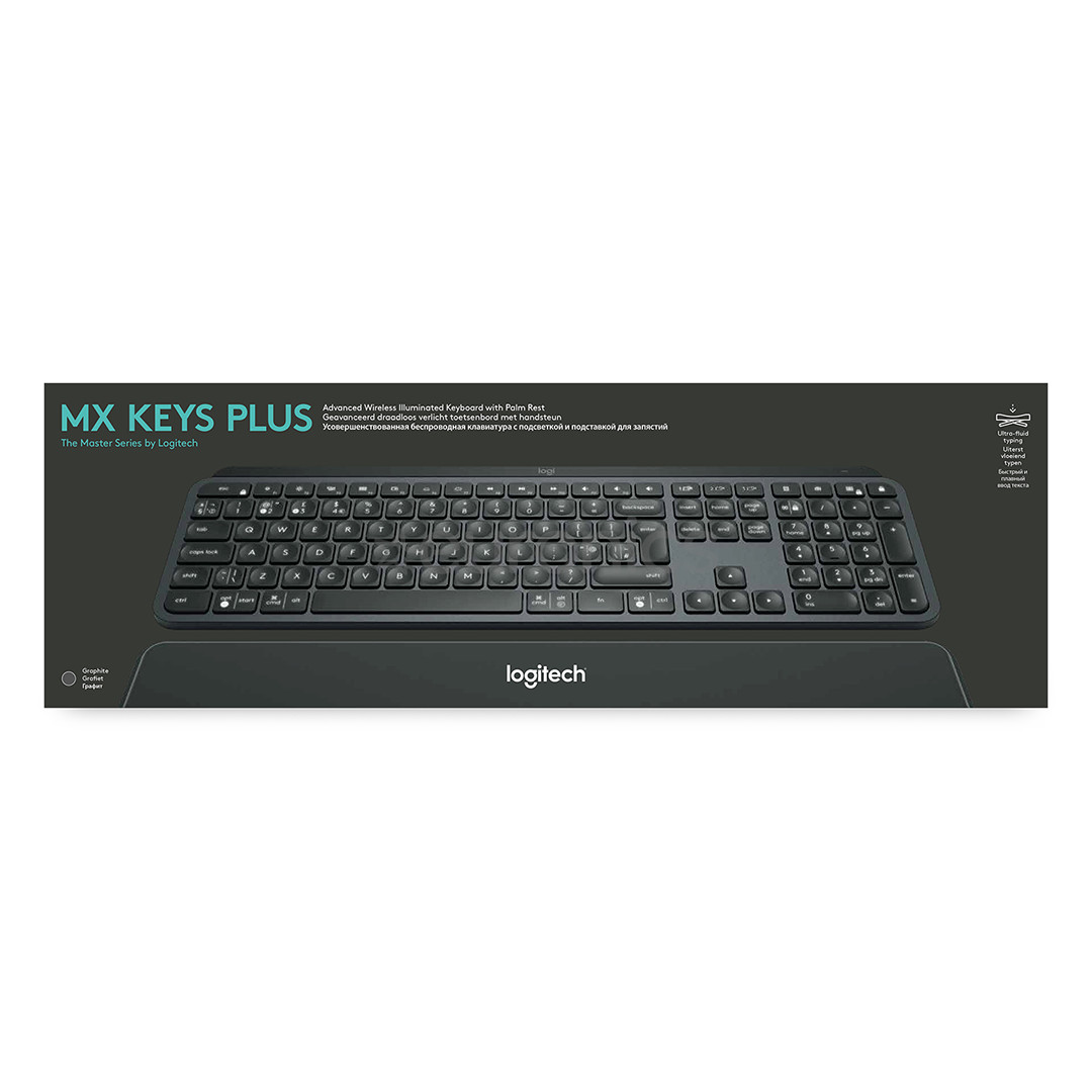 Logitech MX Keys Plus, SWE, must - Juhtmevaba klaviatuur
