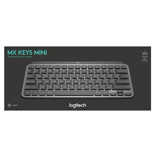 Logitech MX Keys Mini, SWE, серый - Беспроводная клавиатура