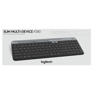 Logitech K580, SWE, hall - Juhtmevaba klaviatuur