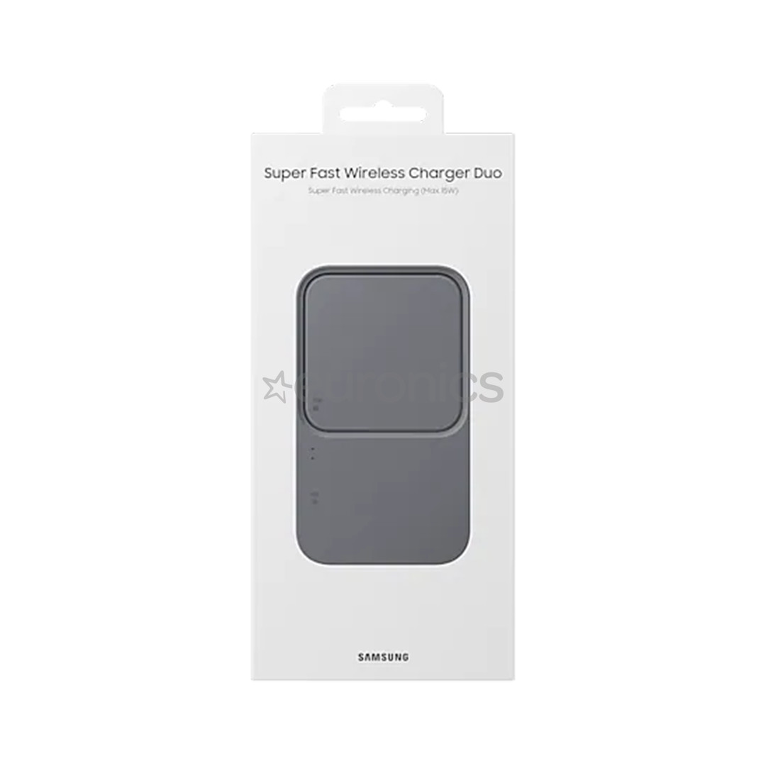 Samsung Wireless Charger Duo Pad + Travel Adapter, серый - Беспроводное зарядное устройство