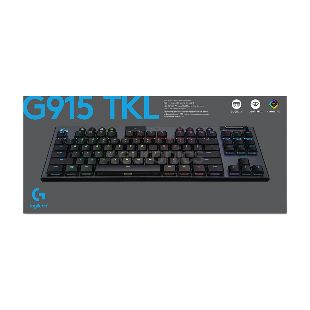 Logitech G915 TKL Linear, SWE, must - Mehaaniline klaviatuur
