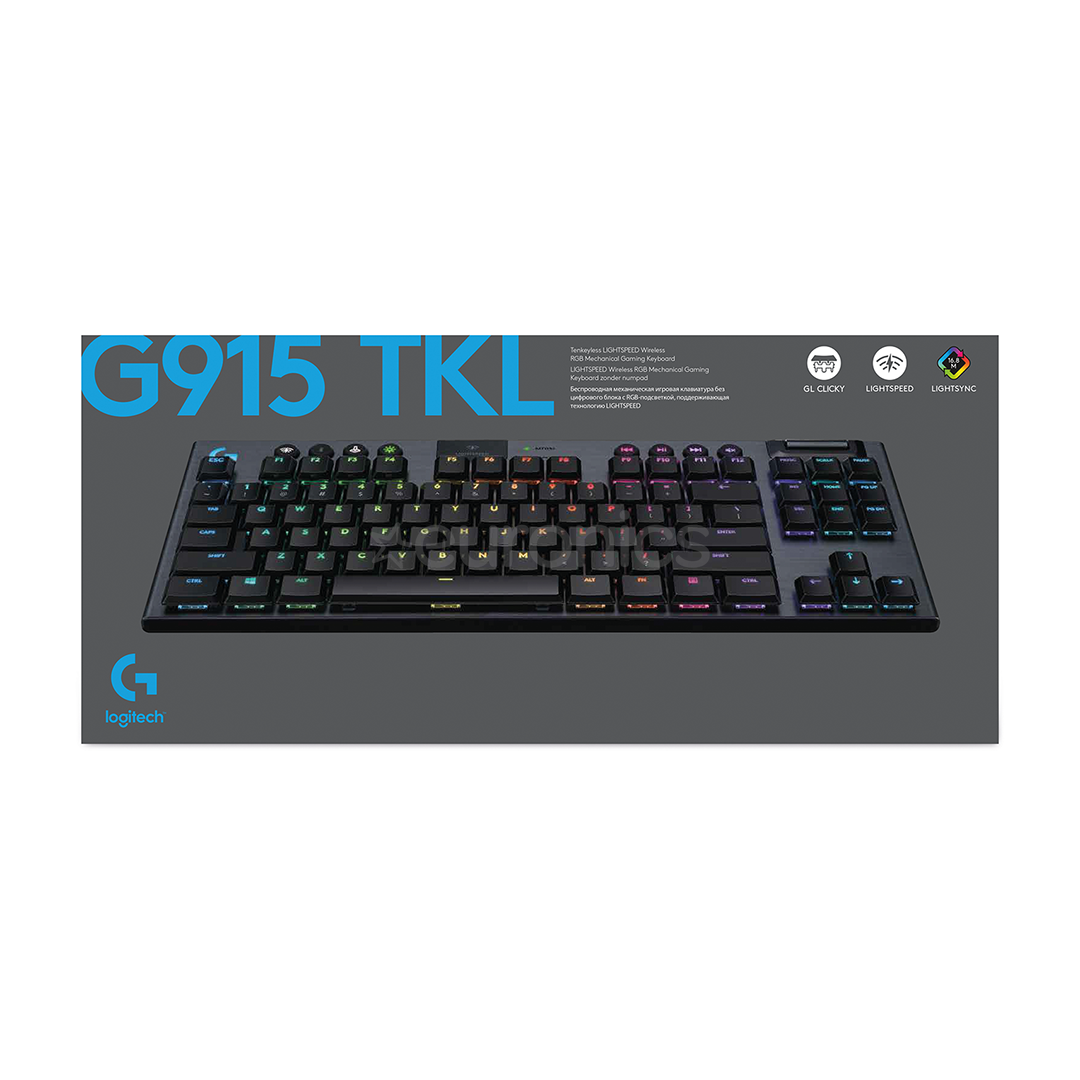 Logitech G915 TKL Tactile, SWE, нерж. сталь - Механическая клавиатура