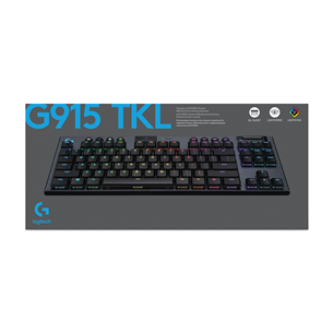 Logitech G915 TKL Clicky, SWE, must - Mehaaniline klaviatuur