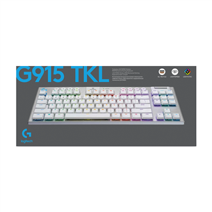 Logitech G915 TKL Tactile, SWE, valge - Mehaaniline klaviatuur