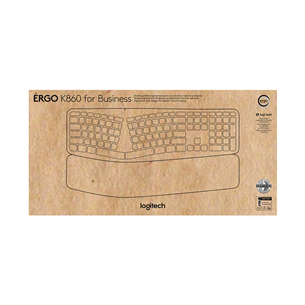 Logitech ERGO K860, SWE, must - Juhtmevaba klaviatuur