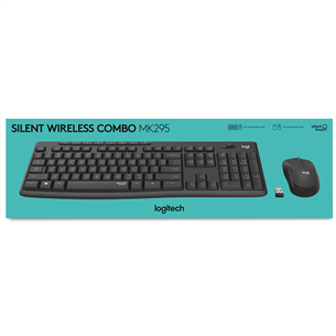 Logitech Slim Combo MK295, RUS, hall - Juhtmevaba klaviatuur + hiir