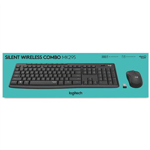 Logitech Slim Combo MK295, SWE, must - Juhtmevaba klaviatuur + hiir