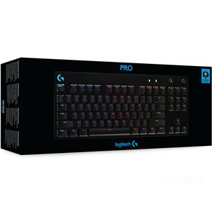 Logitech G Pro GX Blue Clicky, SWE, must - Mehaaniline klaviatuur