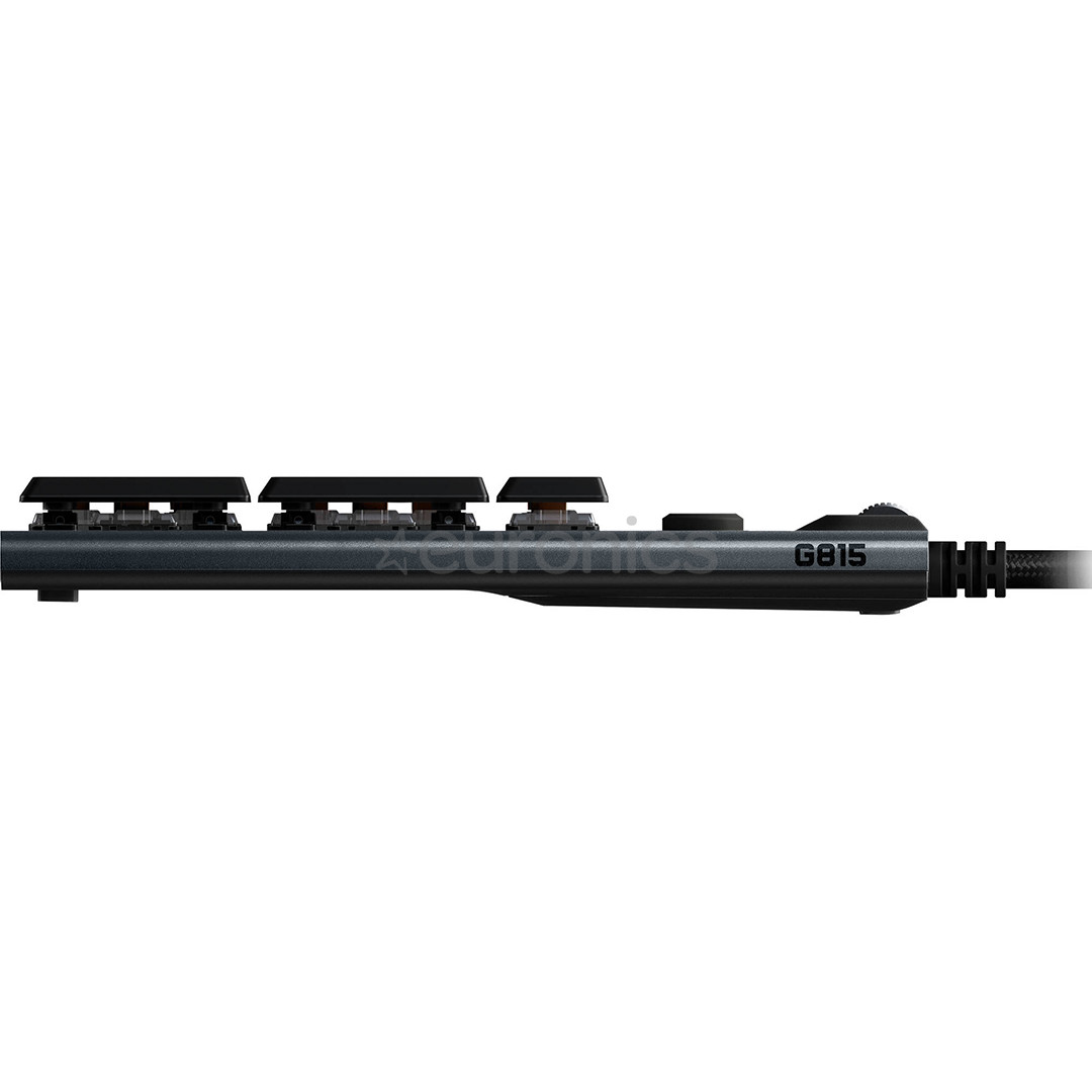 Logitech G815 Tactile, SWE, must - Mehaaniline klaviatuur