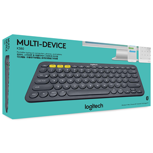 Logitech K380, RUS, must - Juhtmevaba klaviatuur