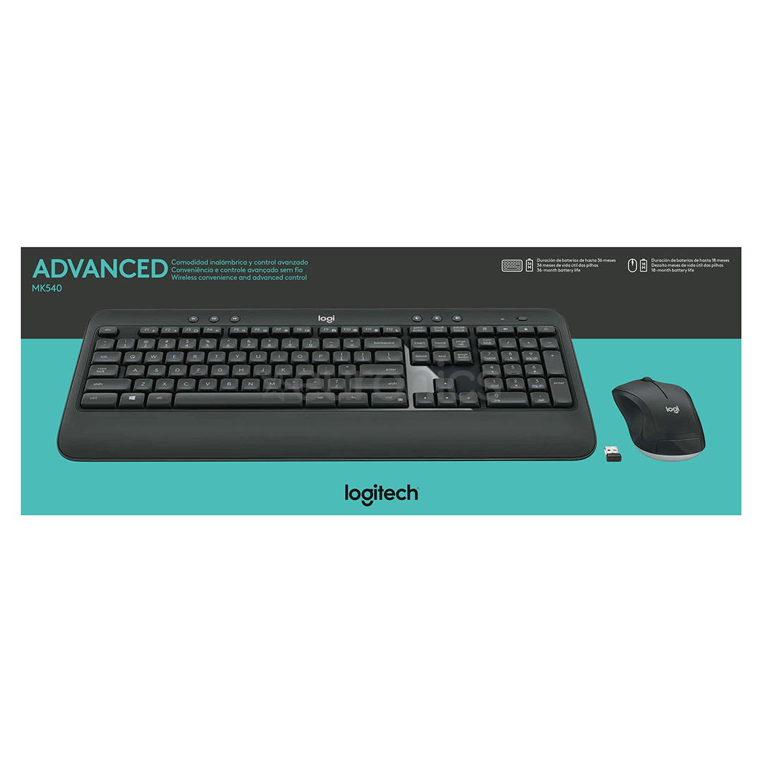 Logitech MK540, SWE, черный - Беспроводная клавиатура + мышь