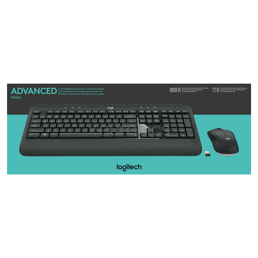 Logitech MK540, RUS, must - Juhtmevaba klaviatuur + hiir