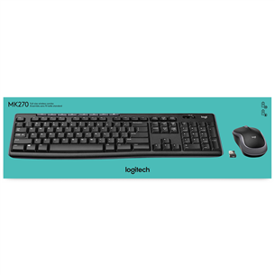 Logitech MK270, RUS, must - Juhtmevaba klaviatuur + hiir