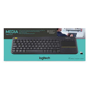 Logitech K400 Plus, SWE, hall - Juhtmevaba klaviatuur hiire võimalusega