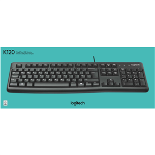 Logitech K120, EST, must - Klaviatuur