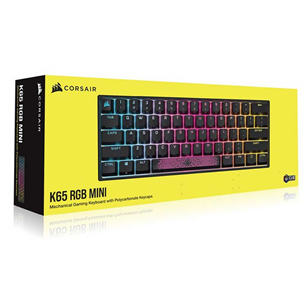 Corsair K65 Mini MX Red, SWE, must - Mehaaniline klaviatuur
