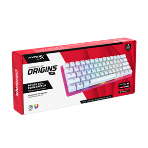 HyperX Alloy Origins 60 Pink, HyperX Red, Linear, US, roosa - Mehaaniline klaviatuur