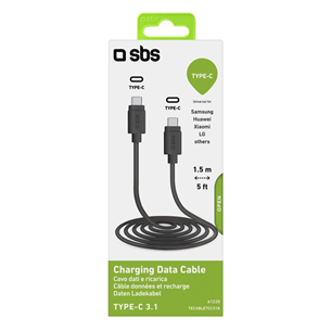 Kaabel USB-C - USB-C 3.1 SBS  (1,5 m)