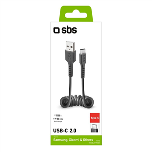 Kaabel SBS USB-A - USB-C (0,5 m)