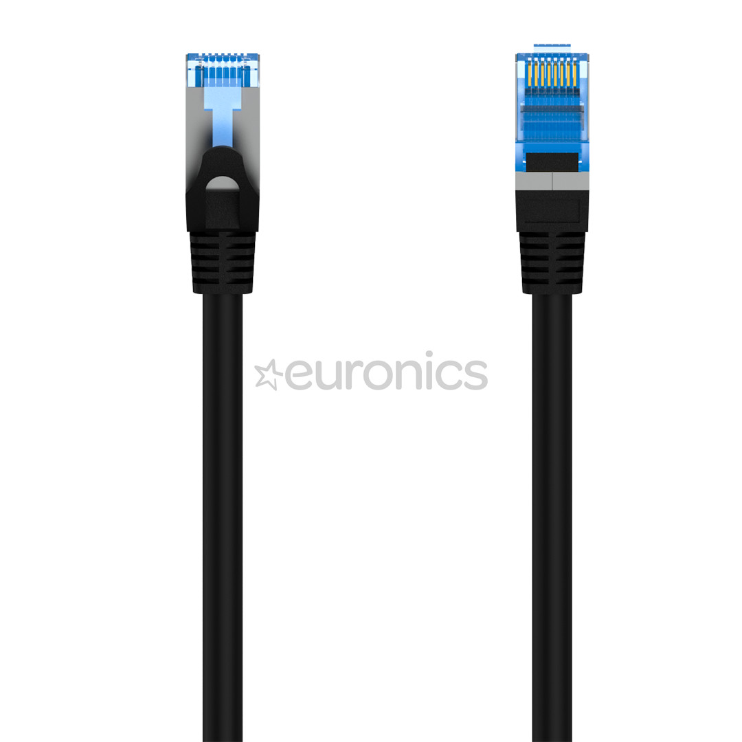 Hama CAT6 Ethernet, CAT-6a, 10 Гбит/с, S/FTP, 1,5 м, черный - Кабель