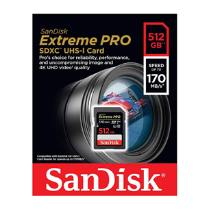 SDXC mälukaart SanDisk Extreme PRO (512 GB)