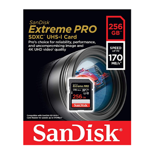 SDXC mälukaart SanDisk Extreme PRO (256 GB)