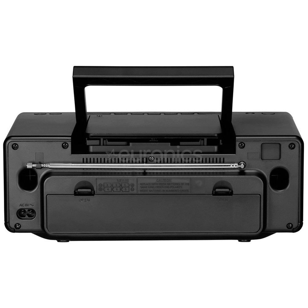 Panasonic RX-D70BT, FM, DAB+, USB, Bluetooth, AUX, black - Portable boombox