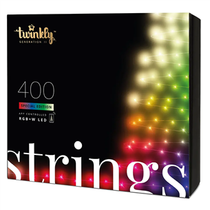 Twinkly Special Edition 400 RGB+W LED String (Gen II), IP44, 32 m, black - Smart Christmas Lights TWS400SPP-BEU