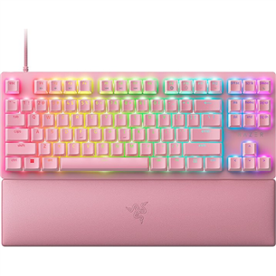 Razer Hunstman V2 TKL Razer Red Switch, US, pink - Mechanical Keyboard