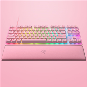 Razer Hunstman V2 TKL Razer Red Switch, US, pink - Mechanical Keyboard