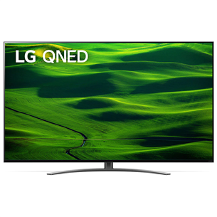 LG QNED81, 65", 4K UHD, QNED, central stand, black - TV