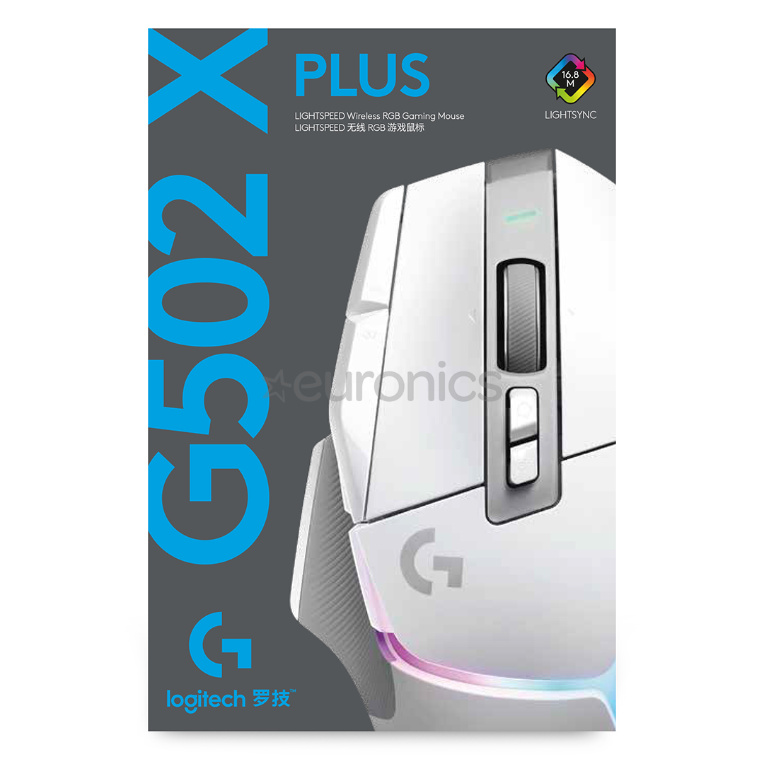 Logitech G502 X PLUS LIGHTSPEED Wireless RGB Gaming Mouse - Optical mo –